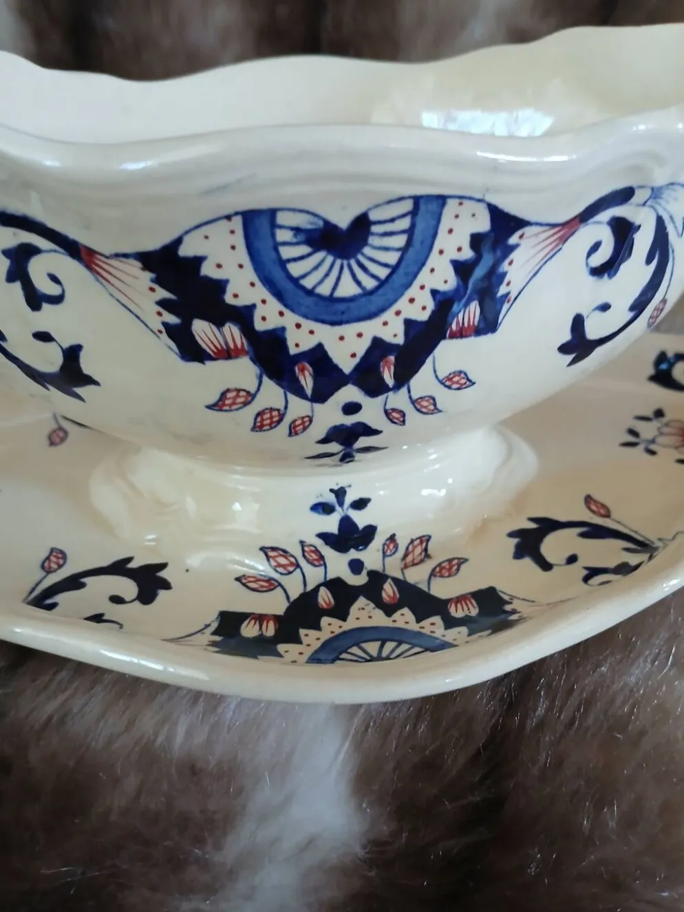 Saucière vintage en Terre de fer de Longchamp