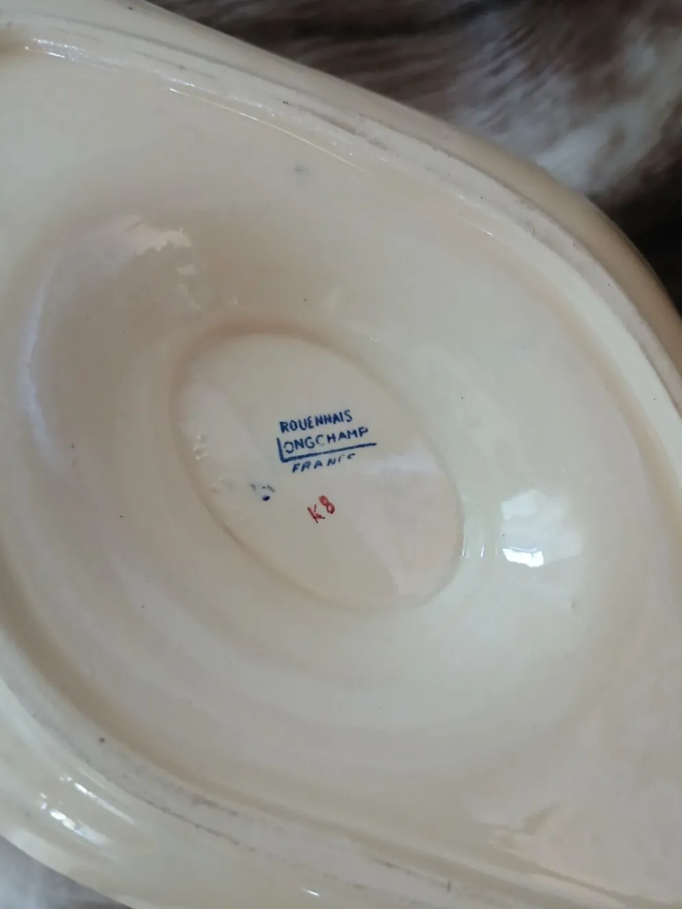 Saucière vintage en Terre de fer de Longchamp