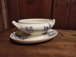 Saucière vintage française, R. Lafitte, Terre de Fer, Salins