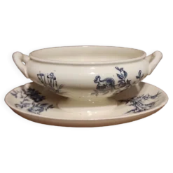 Saucière vintage française, R. Lafitte, Terre de Fer, Salins