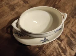 Saucière vintage française, R. Lafitte, Terre de Fer, Salins