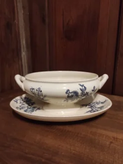 Saucière vintage française, R. Lafitte, Terre de Fer, Salins