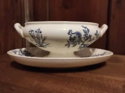 Saucière vintage française, R. Lafitte, Terre de Fer, Salins