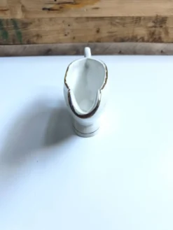 Saucière vintage L'Amandinoise modèle Paola blanc crème fleurs