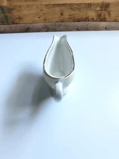 Saucière vintage L'Amandinoise modèle Paola blanc crème fleurs