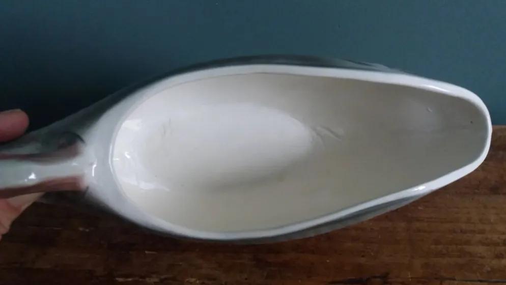 Saucière zoomorphe poisson Digoin Sarreguemines
