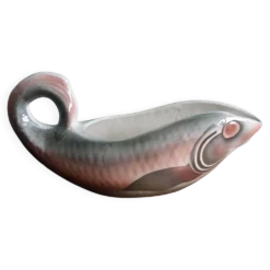 Saucière zoomorphe poisson Digoin Sarreguemines