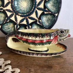 Saucière zoomorphe poisson Henriot Quimper Bretagne