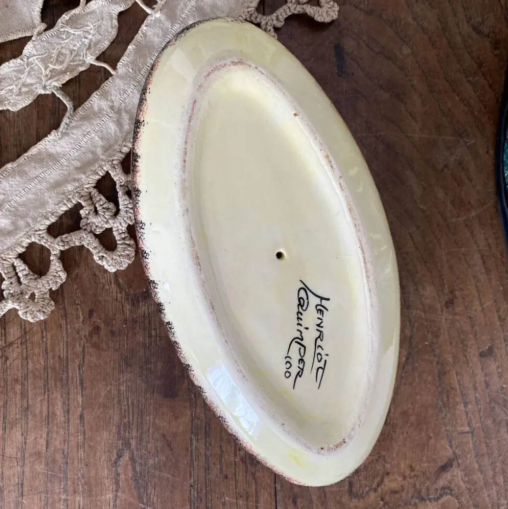 Saucière zoomorphe poisson Henriot Quimper Bretagne