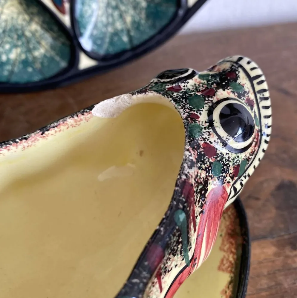 Saucière zoomorphe poisson Henriot Quimper Bretagne