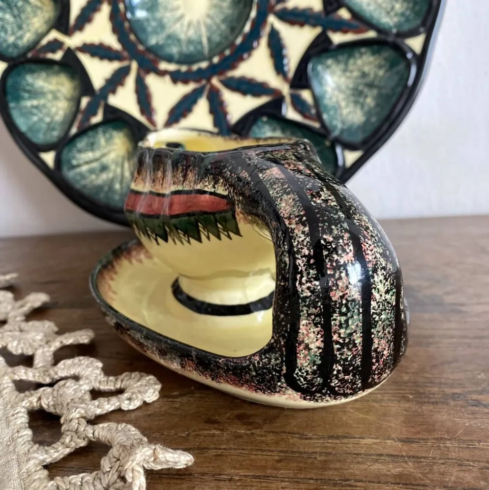 Saucière zoomorphe poisson Henriot Quimper Bretagne