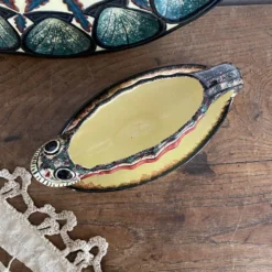 Saucière zoomorphe poisson Henriot Quimper Bretagne