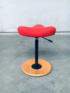 Scandinavian Ergonomic Design Writing Desk and Stool from Stokke, 1980s, Set of 3