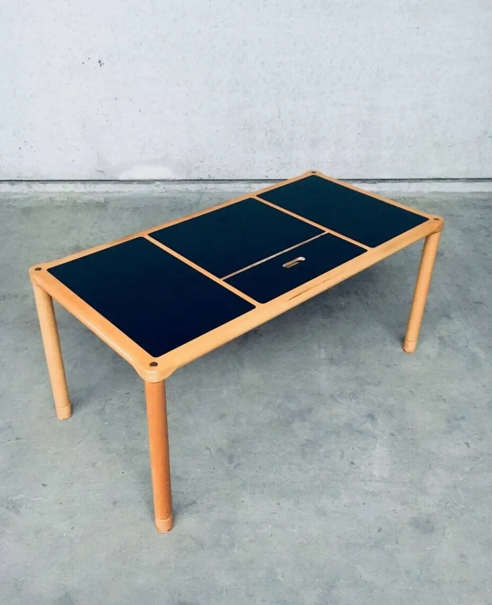 Scandinavian Ergonomic Design Writing Desk and Stool from Stokke, 1980s, Set of 3