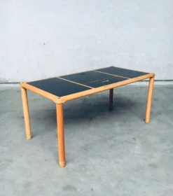 Scandinavian Ergonomic Design Writing Desk and Stool from Stokke, 1980s, Set of 3