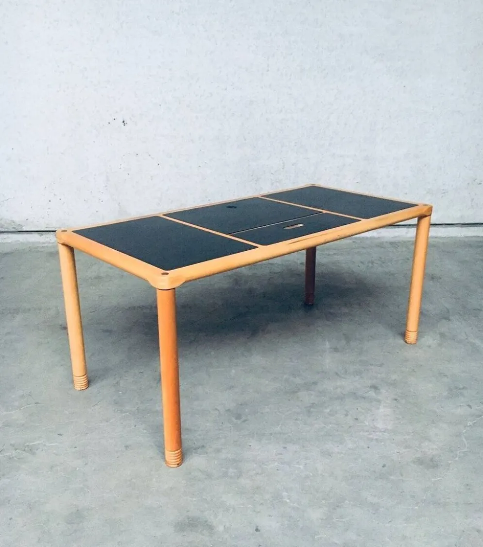 Scandinavian Ergonomic Design Writing Desk and Stool from Stokke, 1980s, Set of 3
