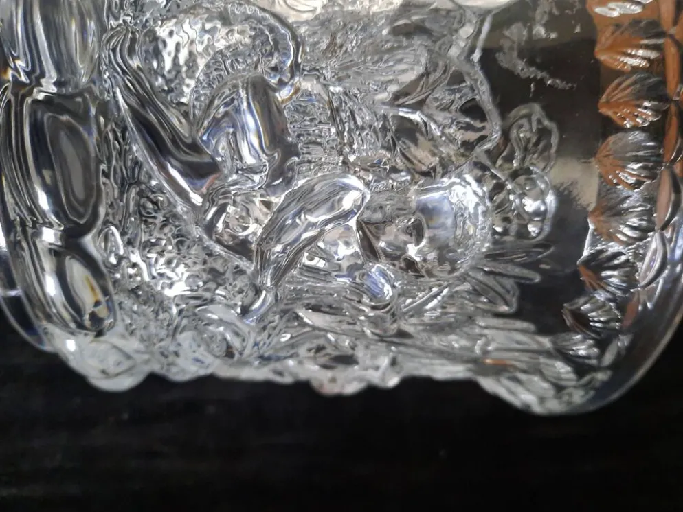Sceau à Glace en Cristal de Bayel France - Décor Relief Putti /angelot