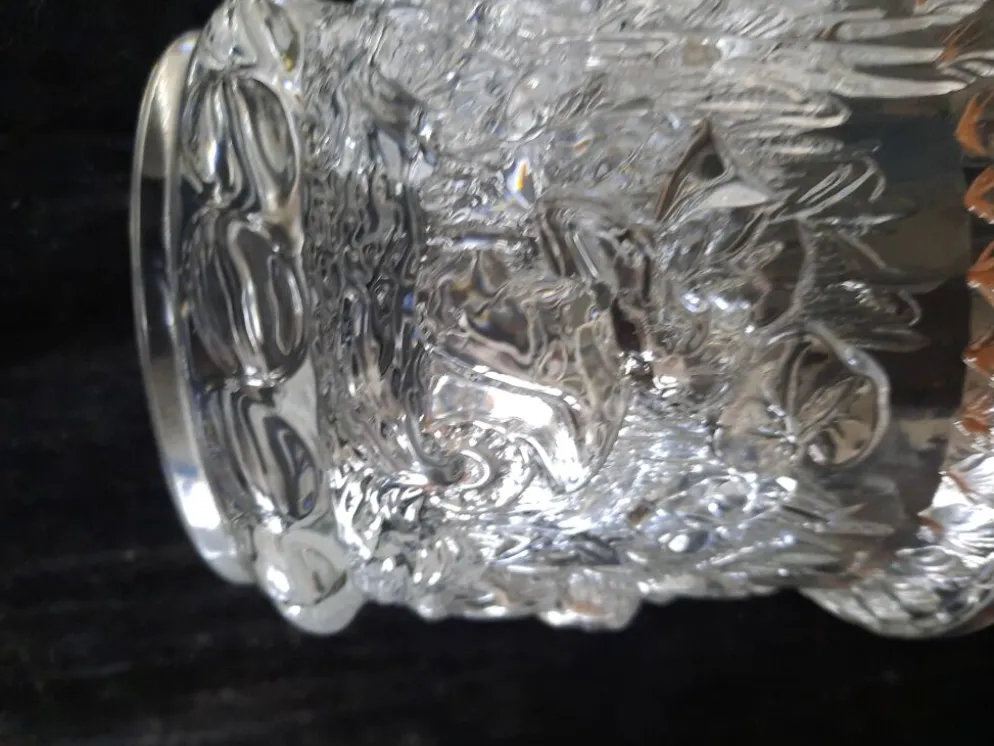 Sceau à Glace en Cristal de Bayel France - Décor Relief Putti /angelot