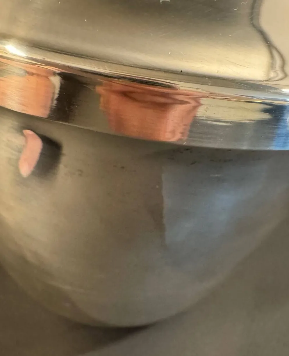 Sceau à glace en métal argenté années 60/70
