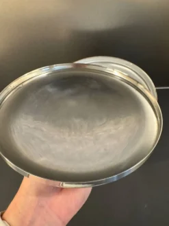 Sceau à glace en métal argenté années 60/70