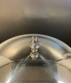 Sceau à glace en métal argenté années 60/70