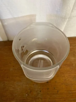 Seau A Glace Ancien SPIE Verre Moulé Carte Europe Vintage