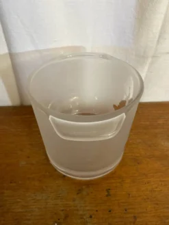 Seau A Glace Ancien SPIE Verre Moulé Carte Europe Vintage