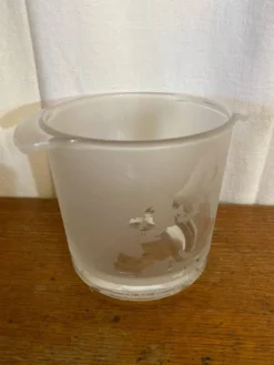 Seau A Glace Ancien SPIE Verre Moulé Carte Europe Vintage