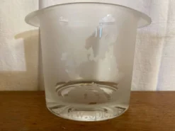 Seau A Glace Ancien SPIE Verre Moulé Carte Europe Vintage