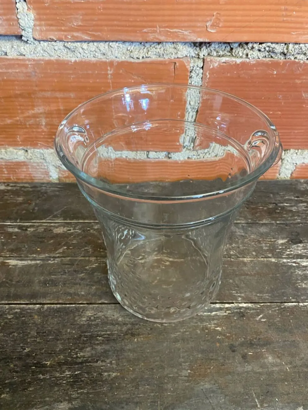 Seau A Vin Champagne Rafraîchissoir Verre Moule Made In Italy Vintage