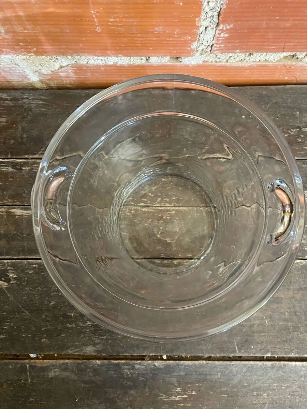 Seau A Vin Champagne Rafraîchissoir Verre Moule Made In Italy Vintage
