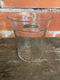 Seau A Vin Champagne Rafraîchissoir Verre Moule Made In Italy Vintage