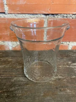Seau A Vin Champagne Rafraîchissoir Verre Moule Made In Italy Vintage