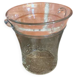 Seau A Vin Champagne Rafraîchissoir Verre Moule Made In Italy Vintage