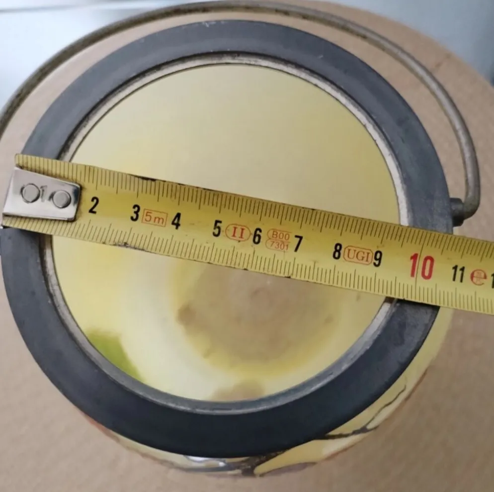 Seau à biscuits en verre émaillé signé JEM (École Legras)