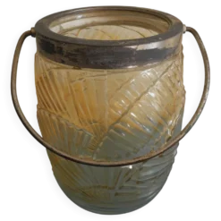 seau biscuits éventails art déco antique french biscuit tin bucket 30s