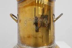 Seau à champagne ancien en cuivre plaqué argent, France, vers 1900