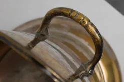 Seau à champagne ancien en cuivre plaqué argent, France, vers 1900