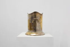 Seau à champagne ancien en cuivre plaqué argent, France, vers 1900