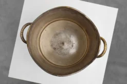 Seau à champagne ancien en cuivre plaqué argent, France, vers 1900