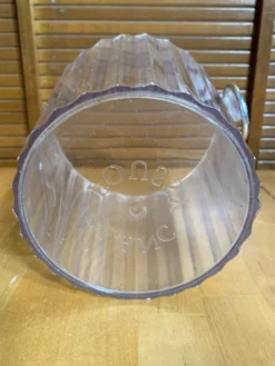 Seau à Champagne Ancien Lucite BLANC FOUSSY Plexi + Anses Métal Vintag