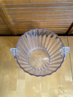 Seau à Champagne Ancien Lucite BLANC FOUSSY Plexi + Anses Métal Vintag