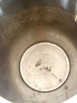 Seau à champagne Art Déco, vintage en acier inoxydable chromé français