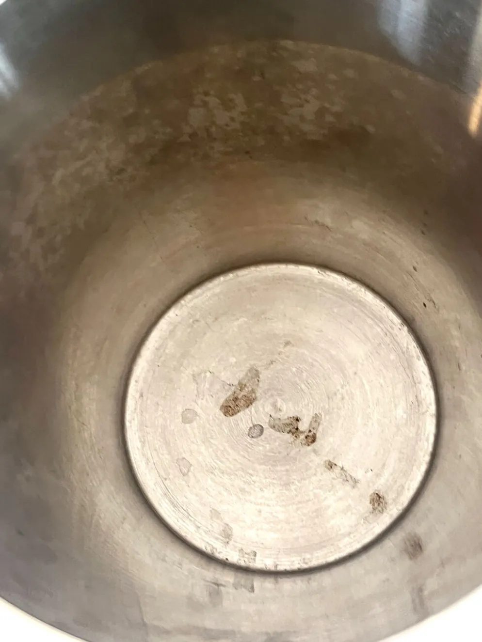 Seau à champagne Art Déco, vintage en acier inoxydable chromé français