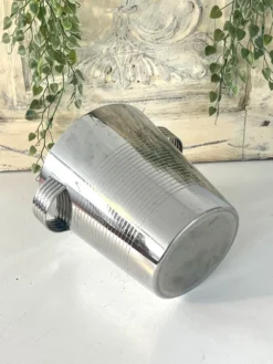 Seau à champagne Art Déco, vintage en acier inoxydable chromé français