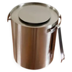Seau à champagne « Cylinda Line » en acier inoxydable d’Arne Jacobsen pour Stelton, Danemark 1970s