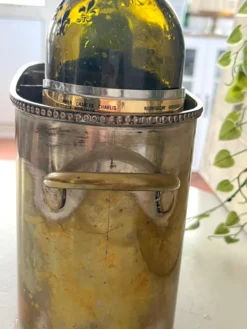 Seau à champagne de style Sheffield pour plusieurs bouteilles en métal argenté