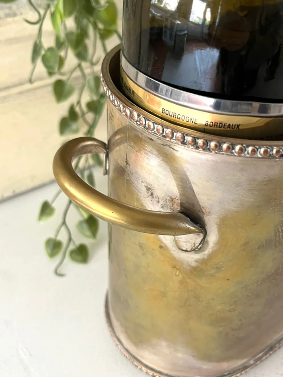 Seau à champagne de style Sheffield pour plusieurs bouteilles en métal argenté