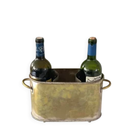 Seau à champagne de style Sheffield pour plusieurs bouteilles en métal argenté
