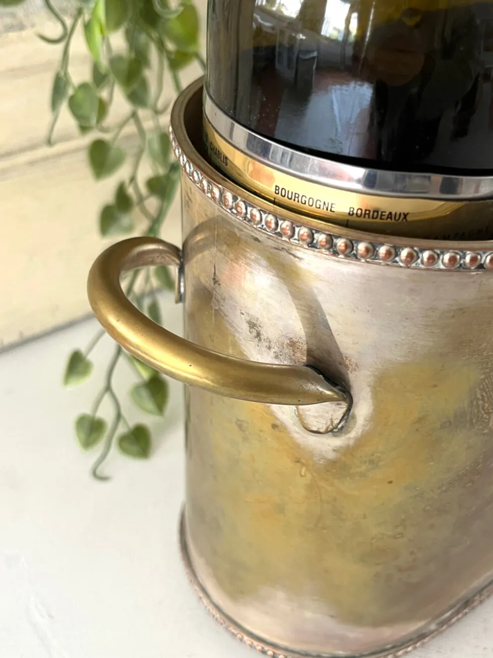 Seau à champagne de style Sheffield pour plusieurs bouteilles en métal argenté